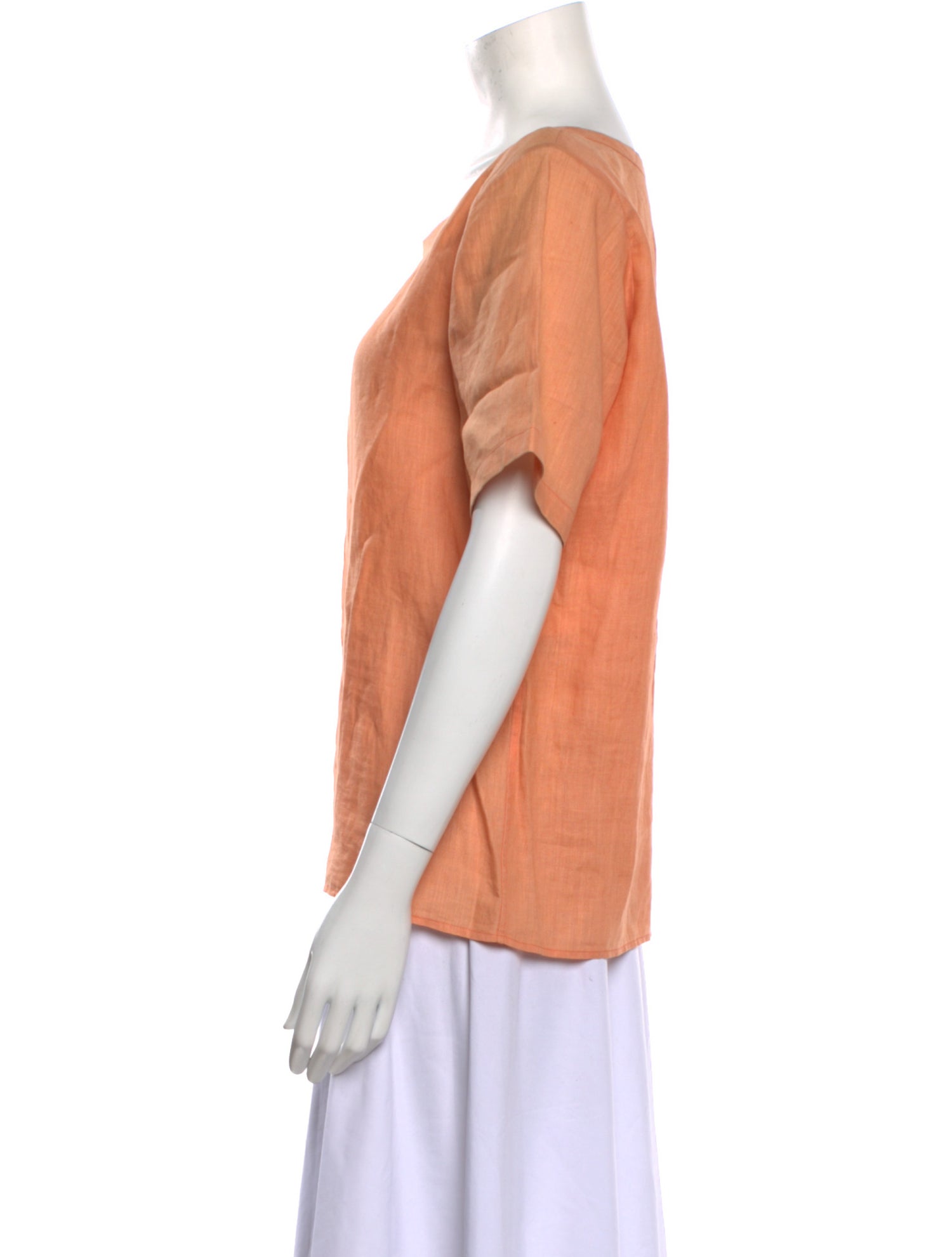 Yves Saint Laurent Rive Gauche Scoop Neck Short Sleeve T-Shirt