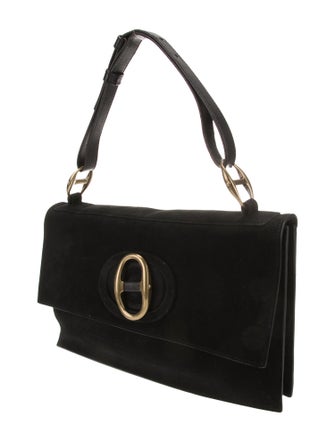 Yves Saint Laurent Rive Gauche Suede Shoulder Bag