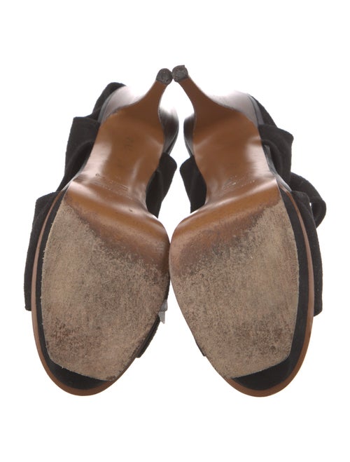 Yves Saint Laurent Rive Gauche Suede Slingback Pumps