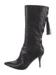 Yves Saint Laurent Rive Gauche Leather Tassel Accents Boots