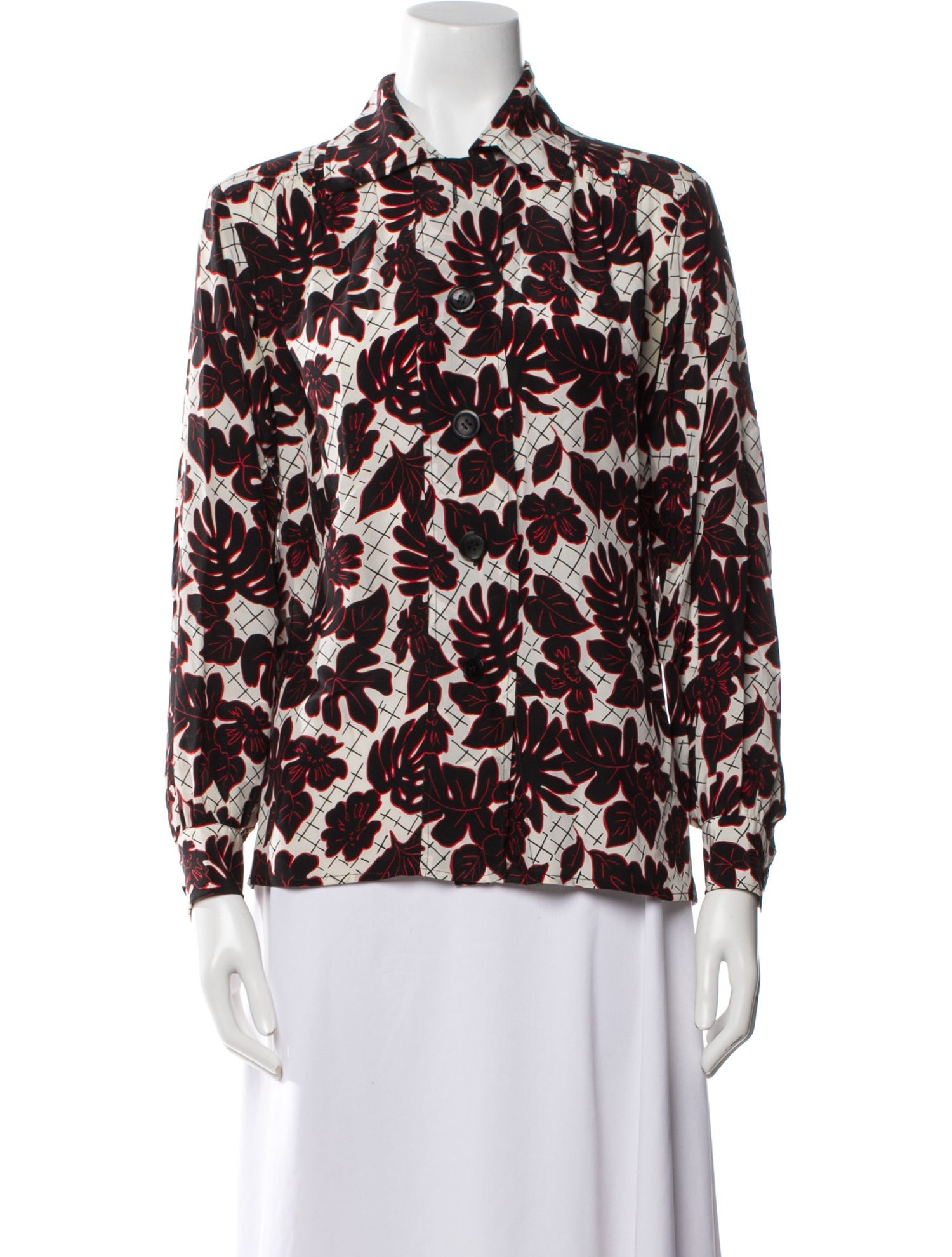 Yves Saint Laurent Rive Gauche Vintage 1985 Button-Up Top