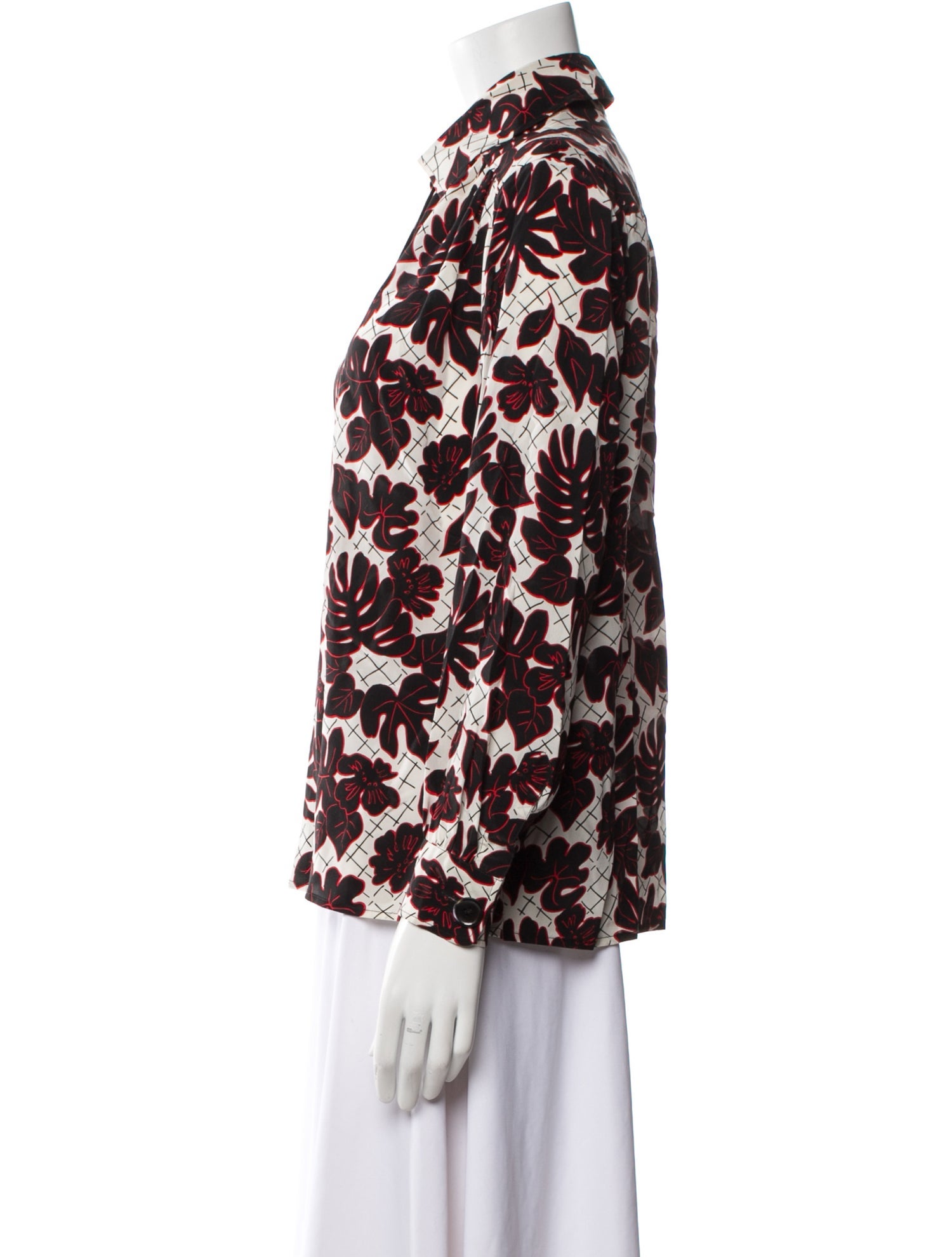 Yves Saint Laurent Rive Gauche Vintage 1985 Button-Up Top