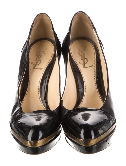 Yves Saint Laurent Rive Gauche Patent Leather Pumps