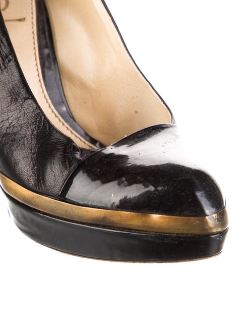 Yves Saint Laurent Rive Gauche Patent Leather Pumps