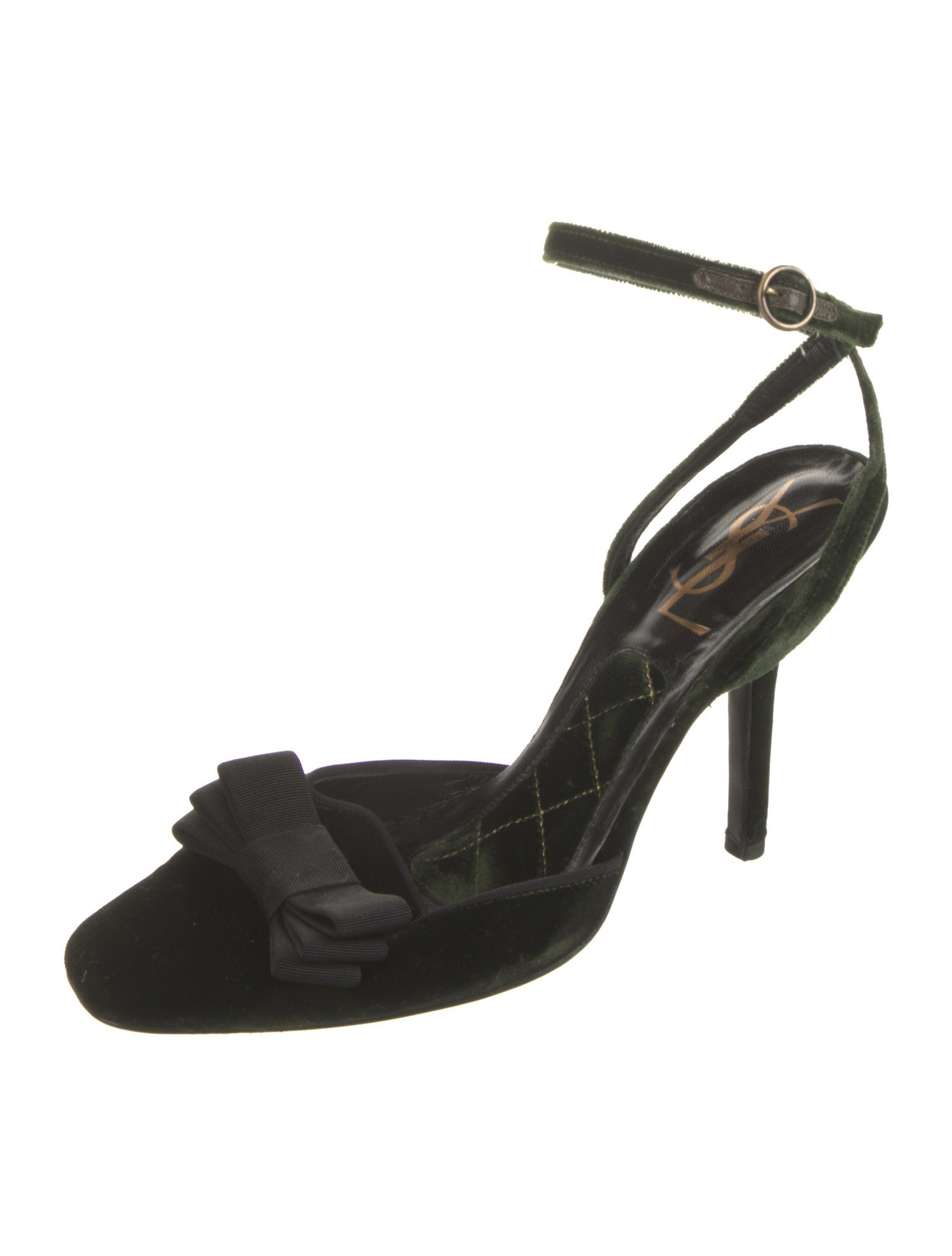 Yves Saint Laurent Rive Gauche Velvet Slingback Pumps