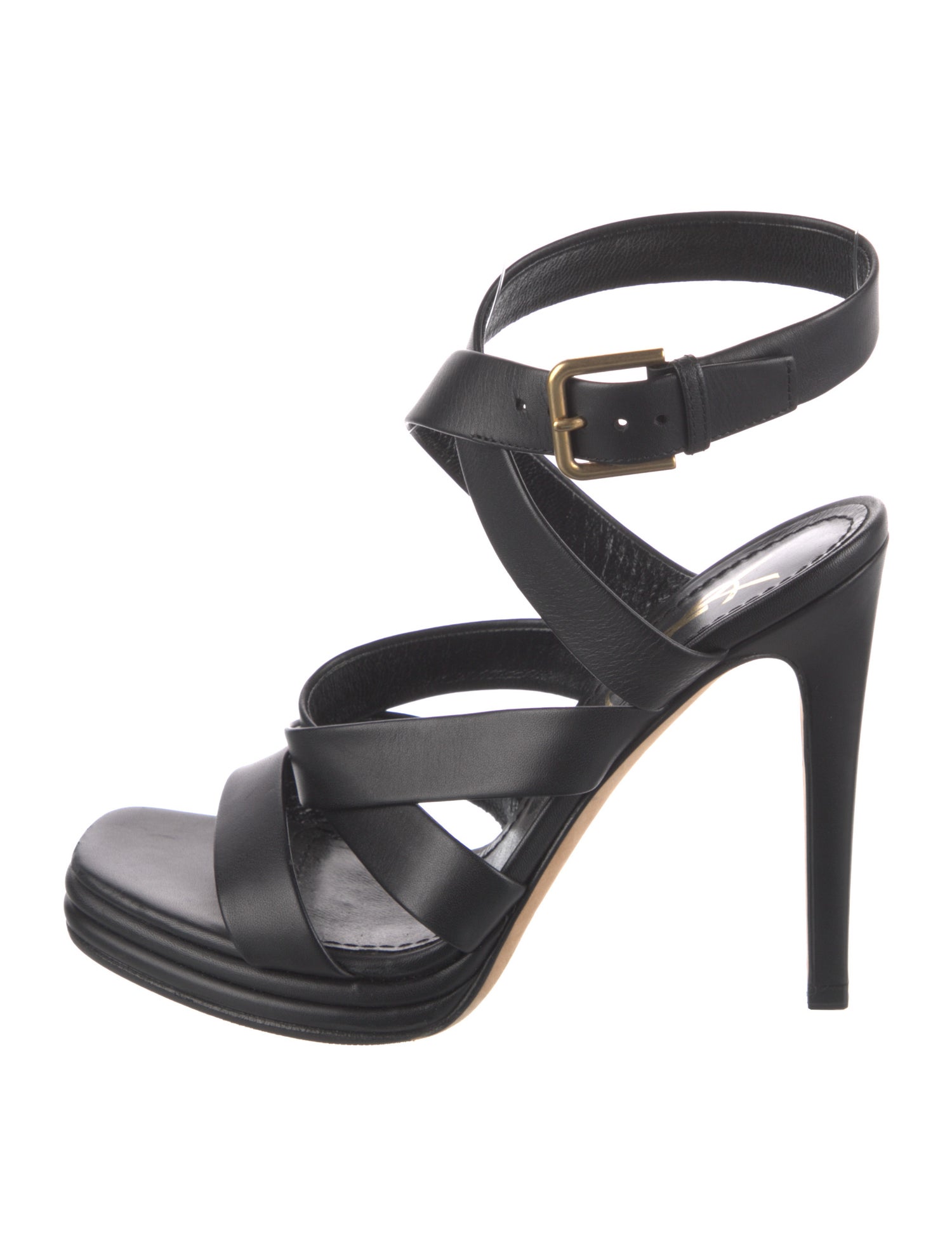 Yves Saint Laurent Rive Gauche Leather Sandals