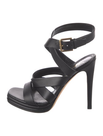Yves Saint Laurent Rive Gauche Leather Sandals