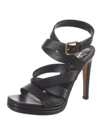 Yves Saint Laurent Rive Gauche Leather Sandals