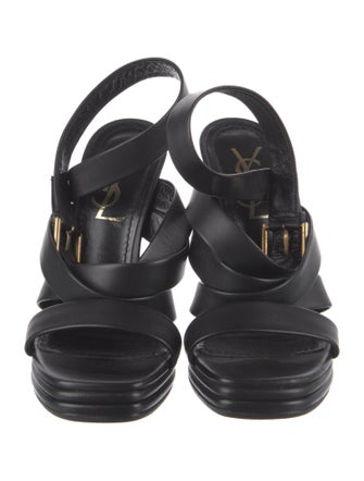 Yves Saint Laurent Rive Gauche Leather Sandals