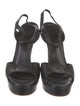 Yves Saint Laurent Rive Gauche Leather T-Strap Sandals