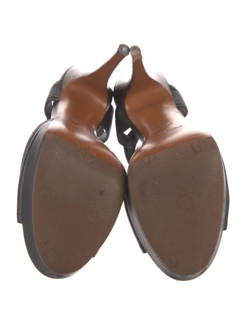 Yves Saint Laurent Rive Gauche Leather T-Strap Sandals