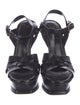 Yves Saint Laurent Rive Gauche Leather T-Strap Sandals