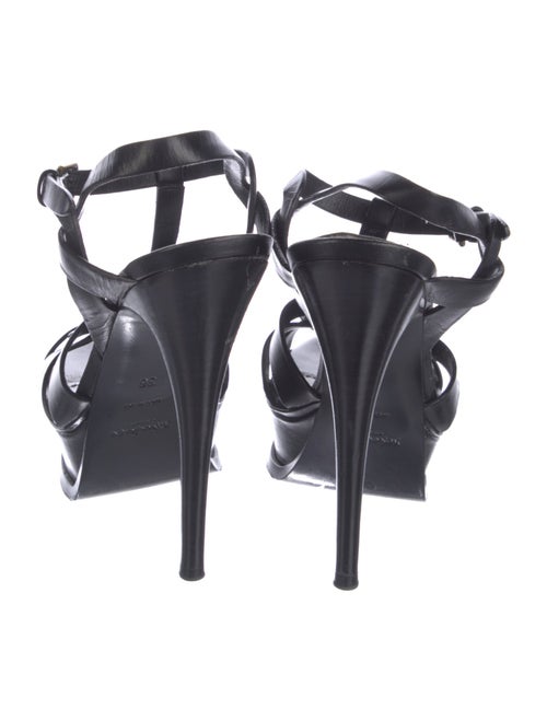 Yves Saint Laurent Rive Gauche Leather T-Strap Sandals