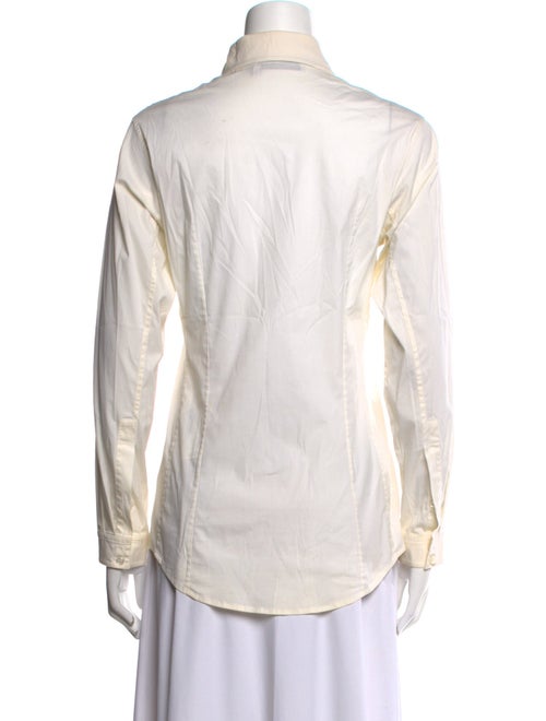 Yves Saint Laurent Rive Gauche Long Sleeve Button-Up Top