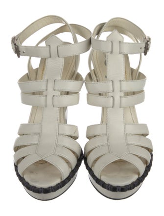 Yves Saint Laurent Rive Gauche Leather T-Strap Pumps