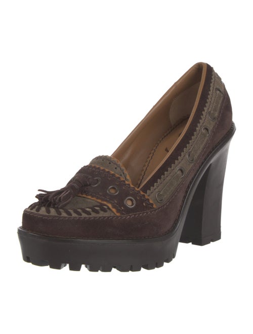 Yves Saint Laurent Suede Tassel Accents Pumps