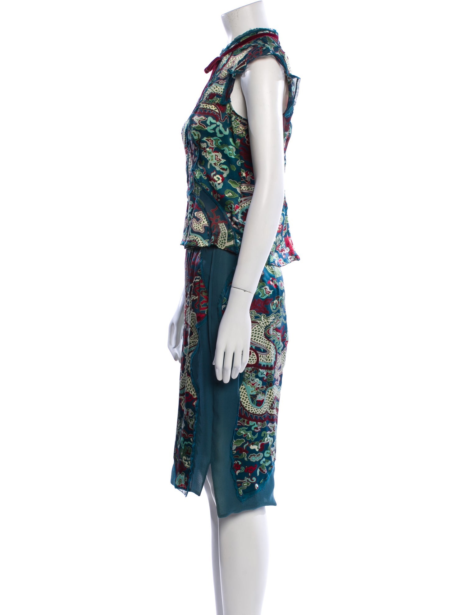 Yves Saint Laurent Rive Gauche Vintage 2004 Skirt Set