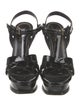 Yves Saint Laurent Rive Gauche Patent Leather T-Strap Sandals
