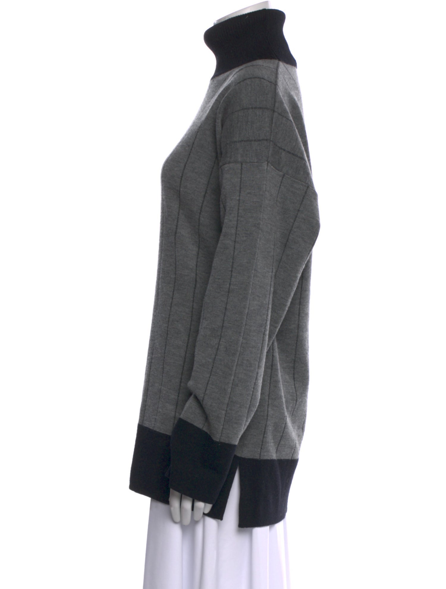 Yves Saint Laurent Rive Gauche Wool Striped Sweater