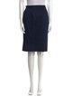 Yves Saint Laurent Rive Gauche Pleated Accents Knee-Length Skirt