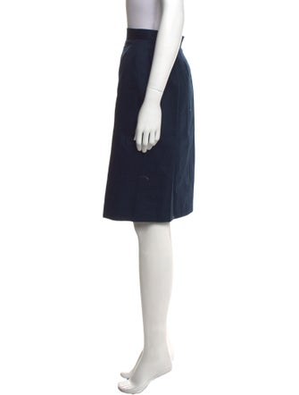 Yves Saint Laurent Rive Gauche Pleated Accents Knee-Length Skirt