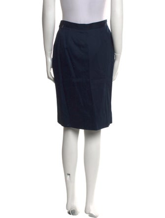 Yves Saint Laurent Rive Gauche Pleated Accents Knee-Length Skirt