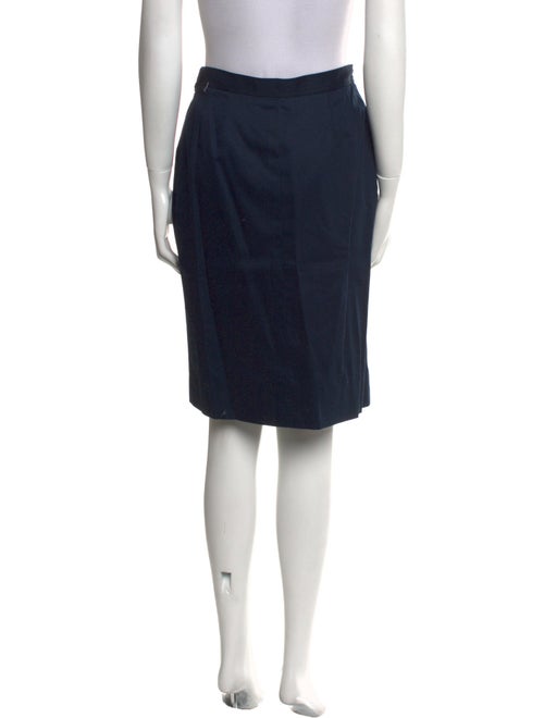 Yves Saint Laurent Rive Gauche Pleated Accents Knee-Length Skirt