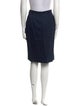 Yves Saint Laurent Rive Gauche Pleated Accents Knee-Length Skirt