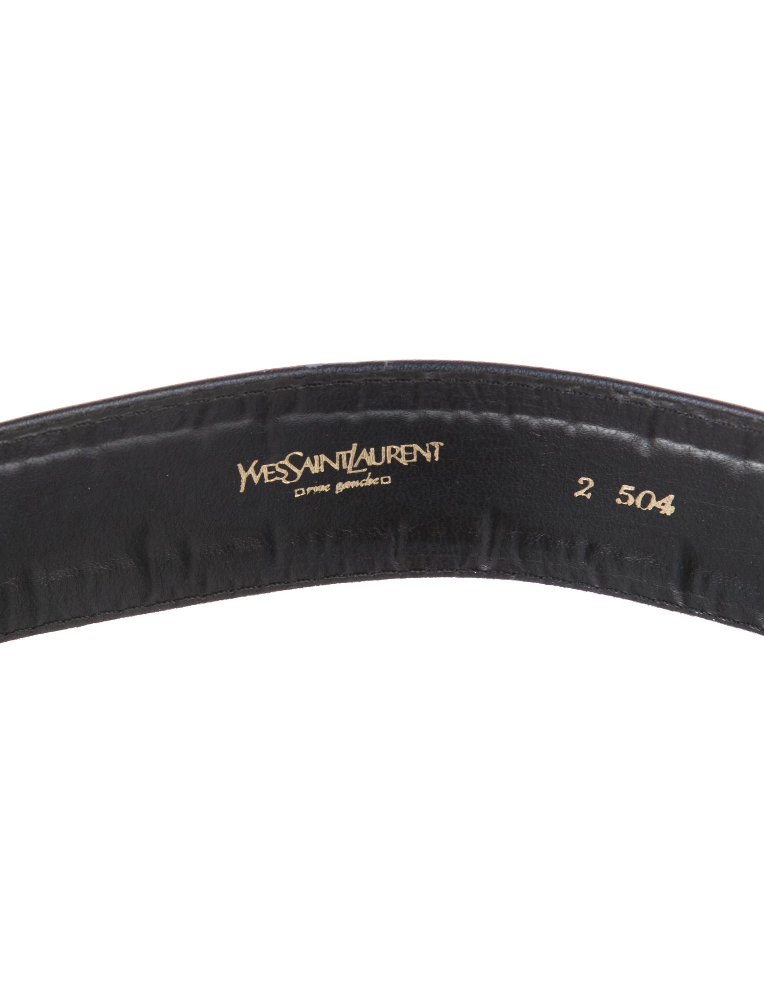 Yves Saint Laurent Rive Gauche Vegetarian Leather Waist Belt