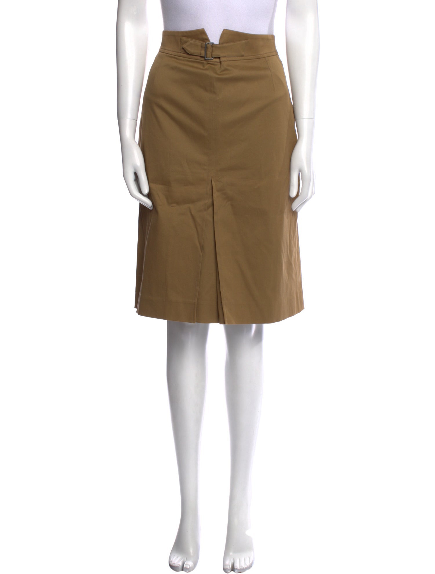 Yves Saint Laurent Rive Gauche Pleated Accents Knee-Length Skirt