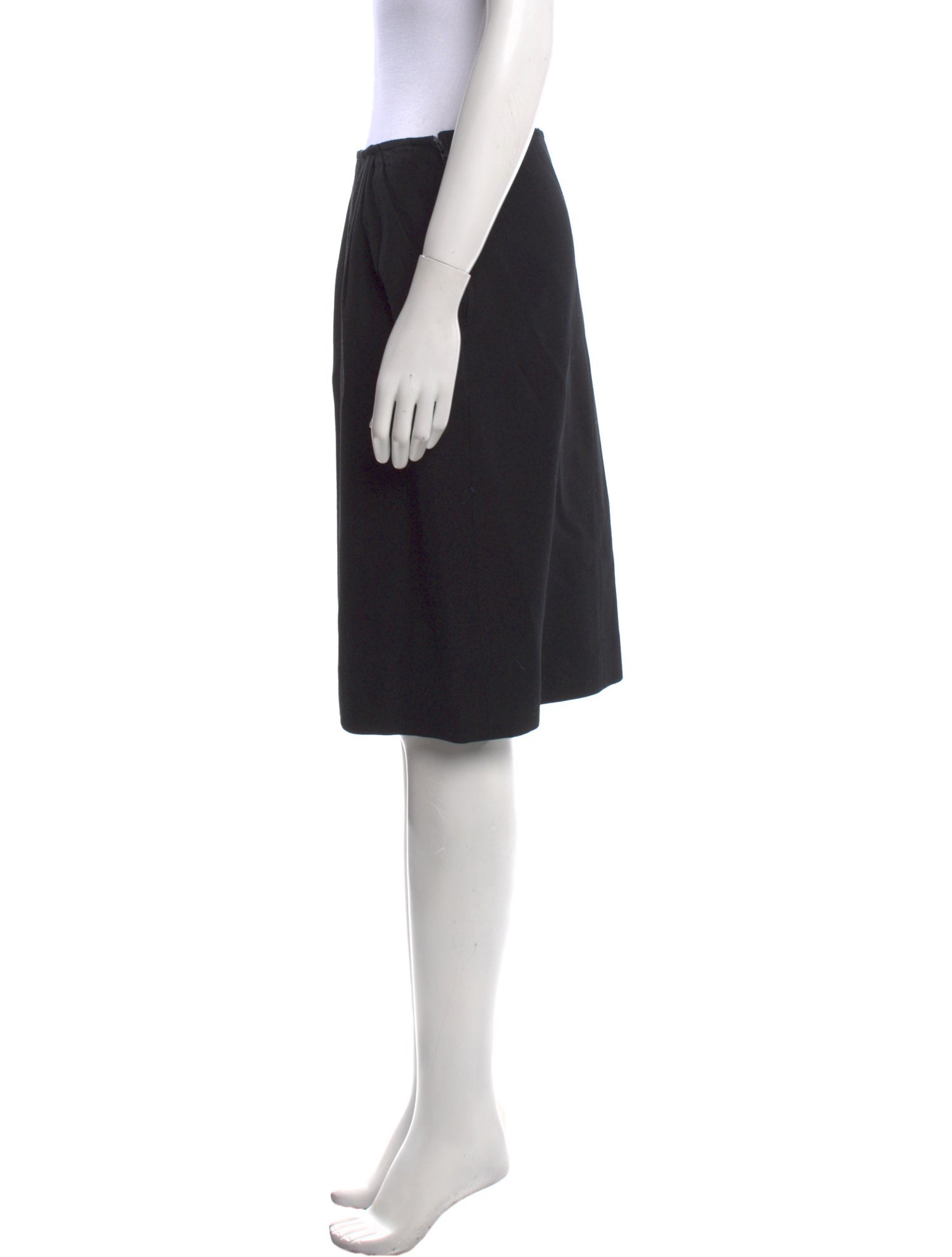 Yves Saint Laurent Rive Gauche Pleated Accents Knee-Length Skirt