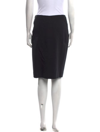 Yves Saint Laurent Rive Gauche Pleated Accents Knee-Length Skirt