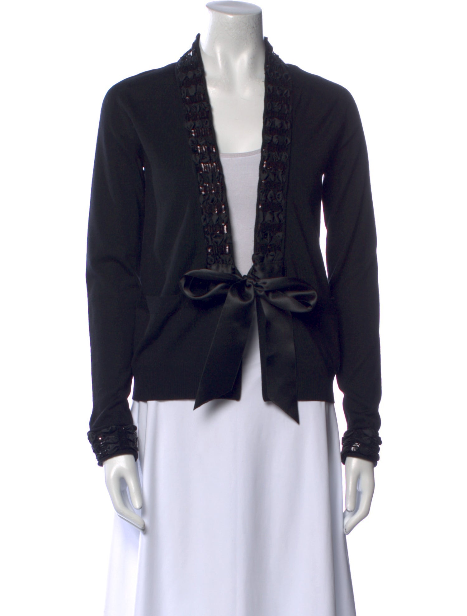 Yves Saint Laurent Rive Gauche Wool V-Neck Sweater