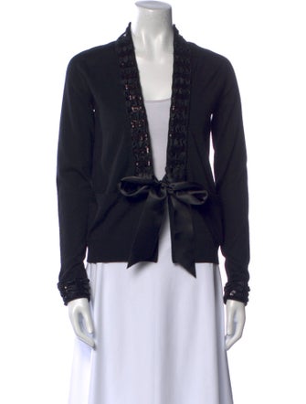 Yves Saint Laurent Rive Gauche Wool V-Neck Sweater