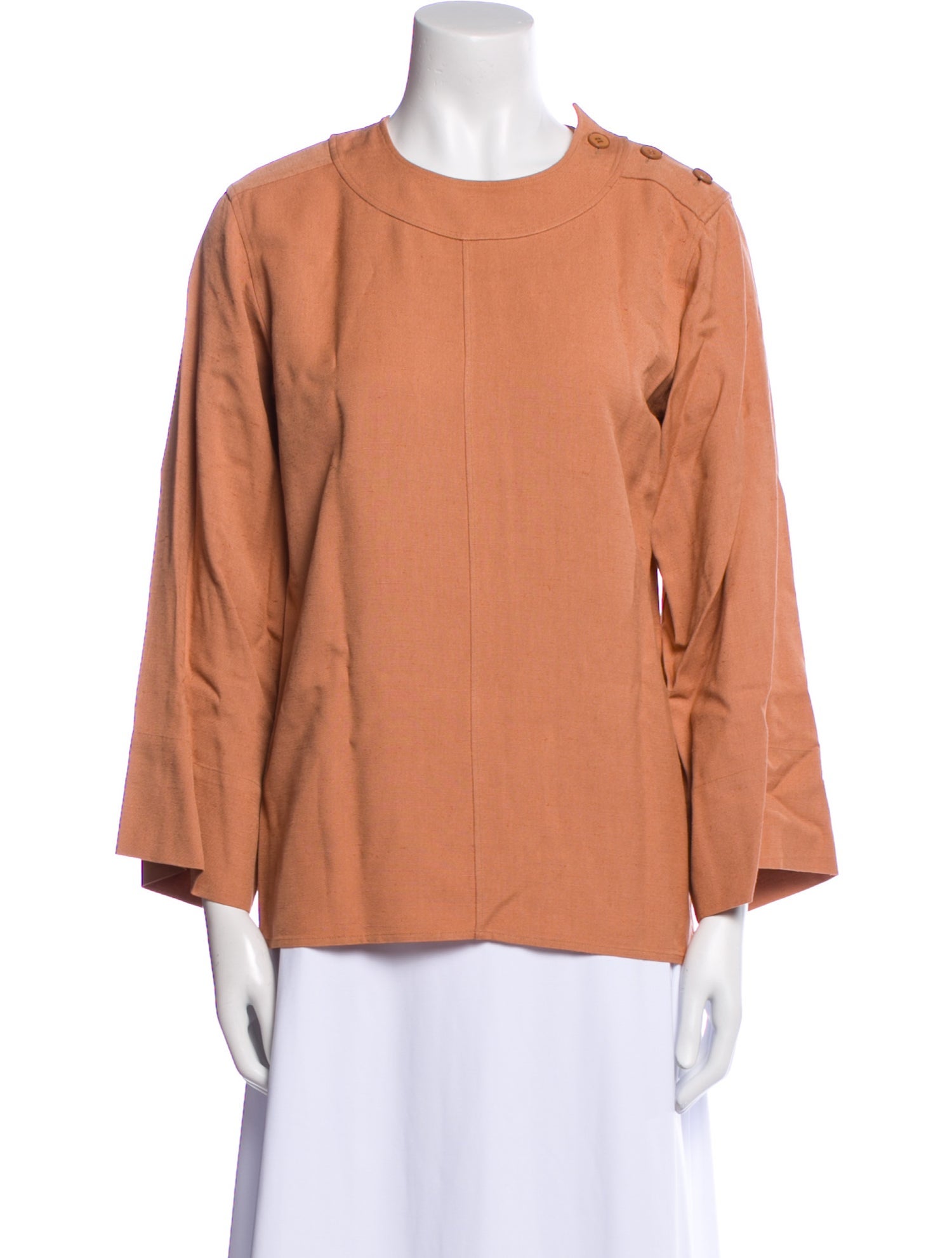 Yves Saint Laurent Rive Gauche Vintage 1980's Button-Up Top