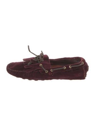 Yves Saint Laurent Rive Gauche Velvet Moccasins
