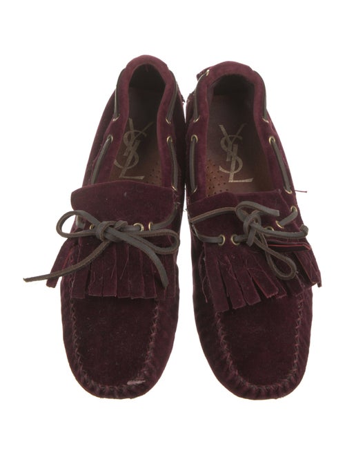 Yves Saint Laurent Rive Gauche Velvet Moccasins