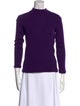 Yves Saint Laurent Rive Gauche Cashmere Mock Neck Sweater
