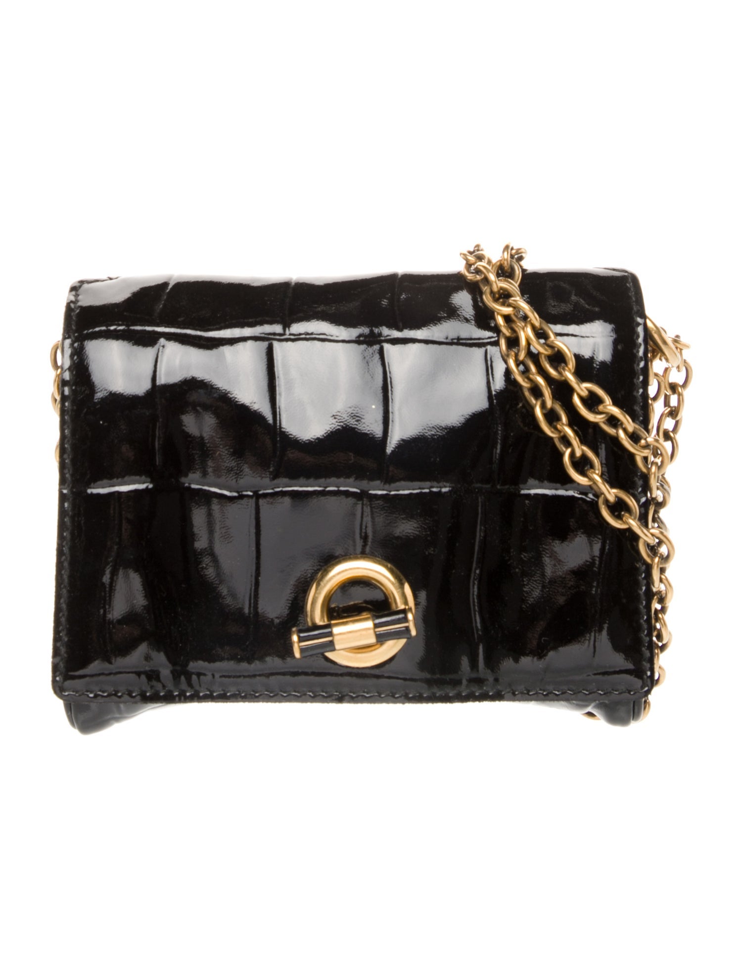 Yves Saint Laurent Rive Gauche Patent Leather Shoulder Bag