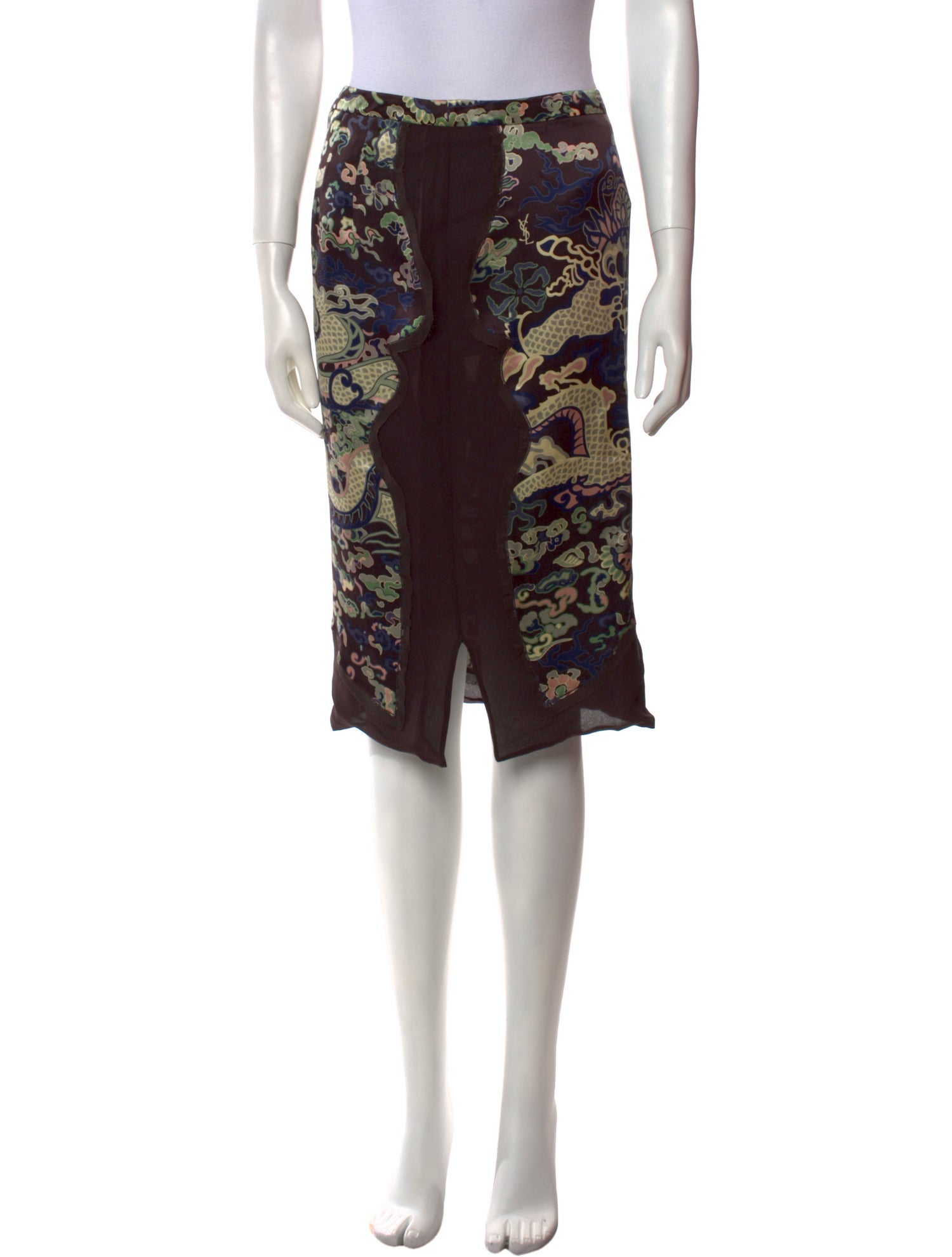 Yves Saint Laurent Rive Gauche Vintage Knee-Length Skirt