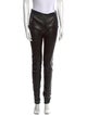 Yves Saint Laurent Rive Gauche Leather Skinny Leg Pants