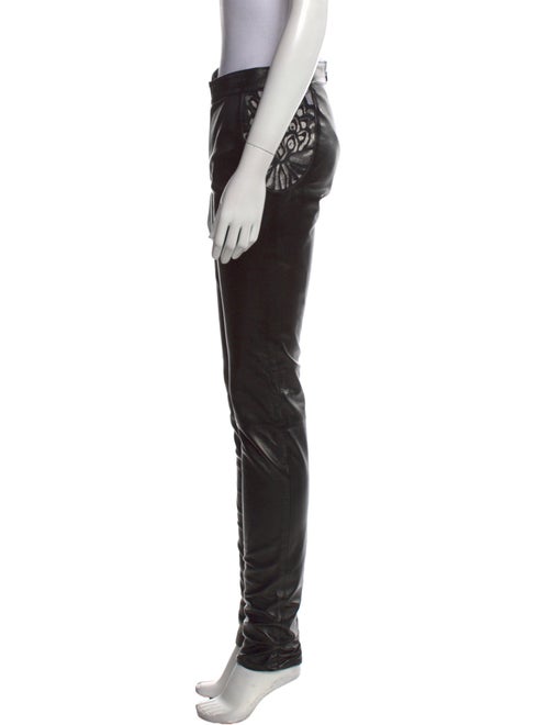 Yves Saint Laurent Rive Gauche Leather Skinny Leg Pants