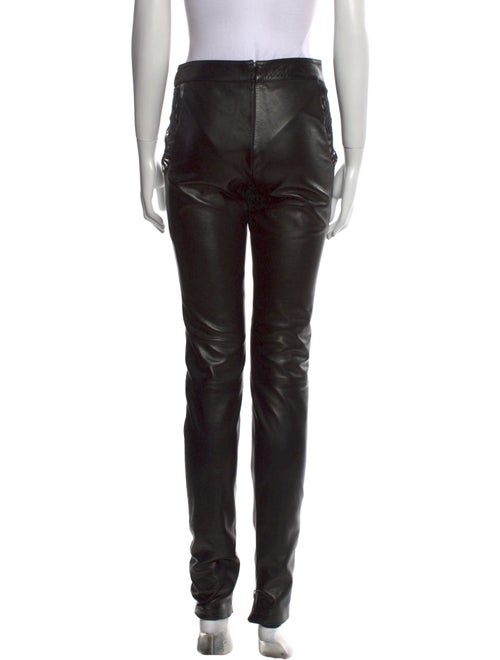 Yves Saint Laurent Rive Gauche Leather Skinny Leg Pants