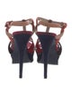 Yves Saint Laurent Rive Gauche Suede T-Strap Sandals