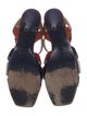 Yves Saint Laurent Rive Gauche Suede T-Strap Sandals
