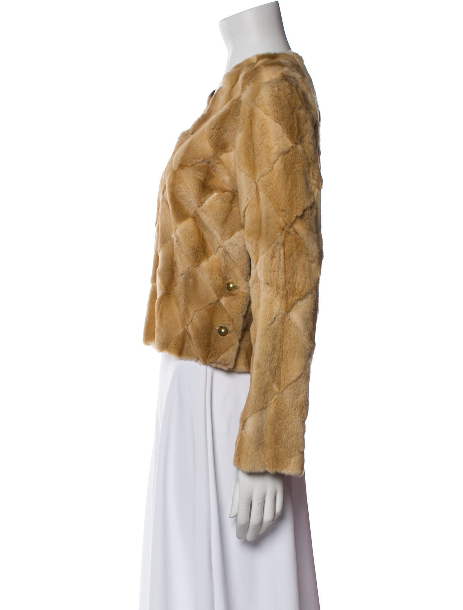 Yves Saint Laurent Rive Gauche Vintage 2000's Fur Top