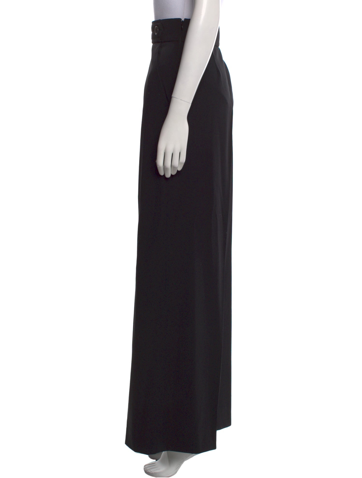 Yves Saint Laurent Rive Gauche Wool Wide Leg Pants
