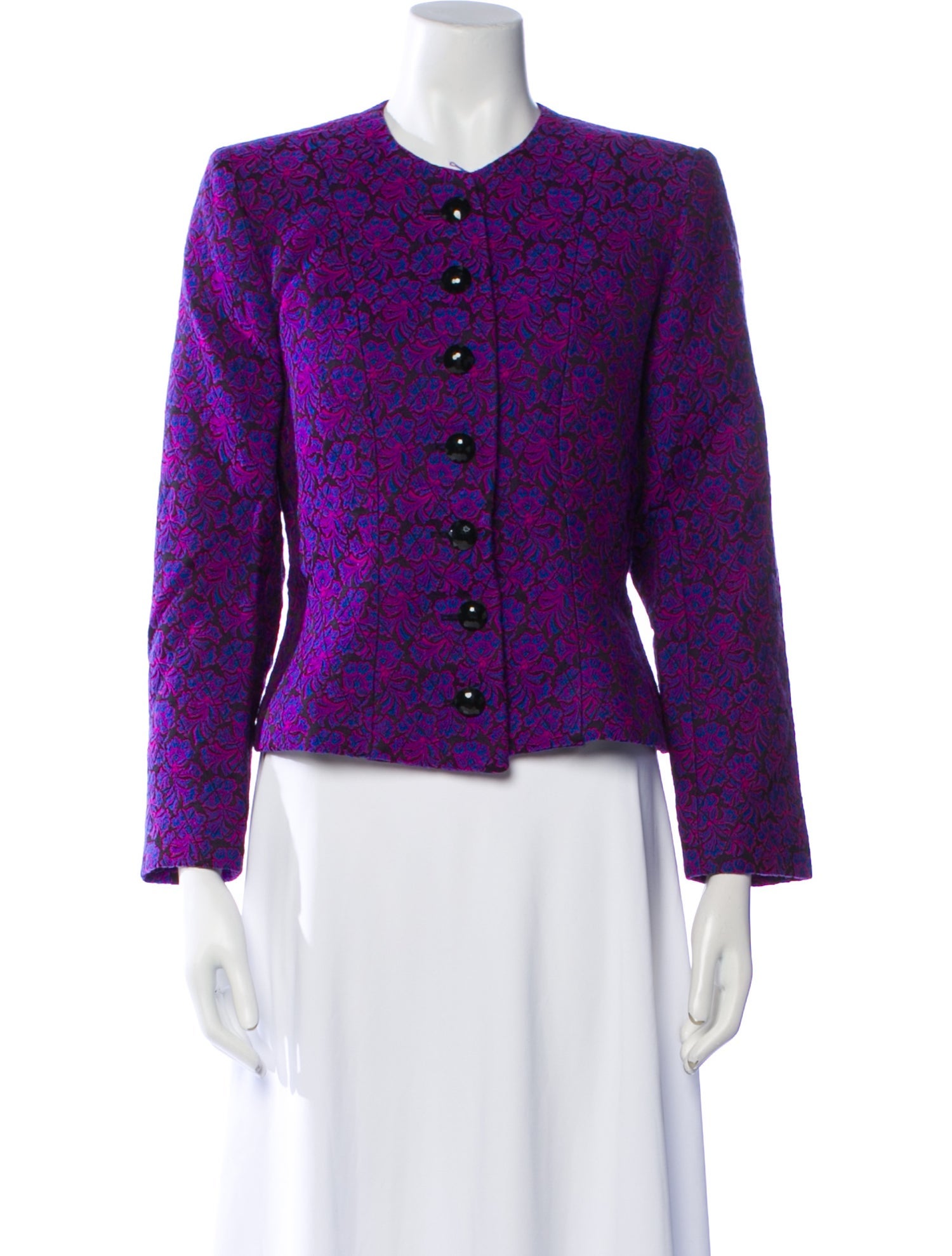 Yves Saint Laurent Rive Gauche Floral Print Evening Jacket