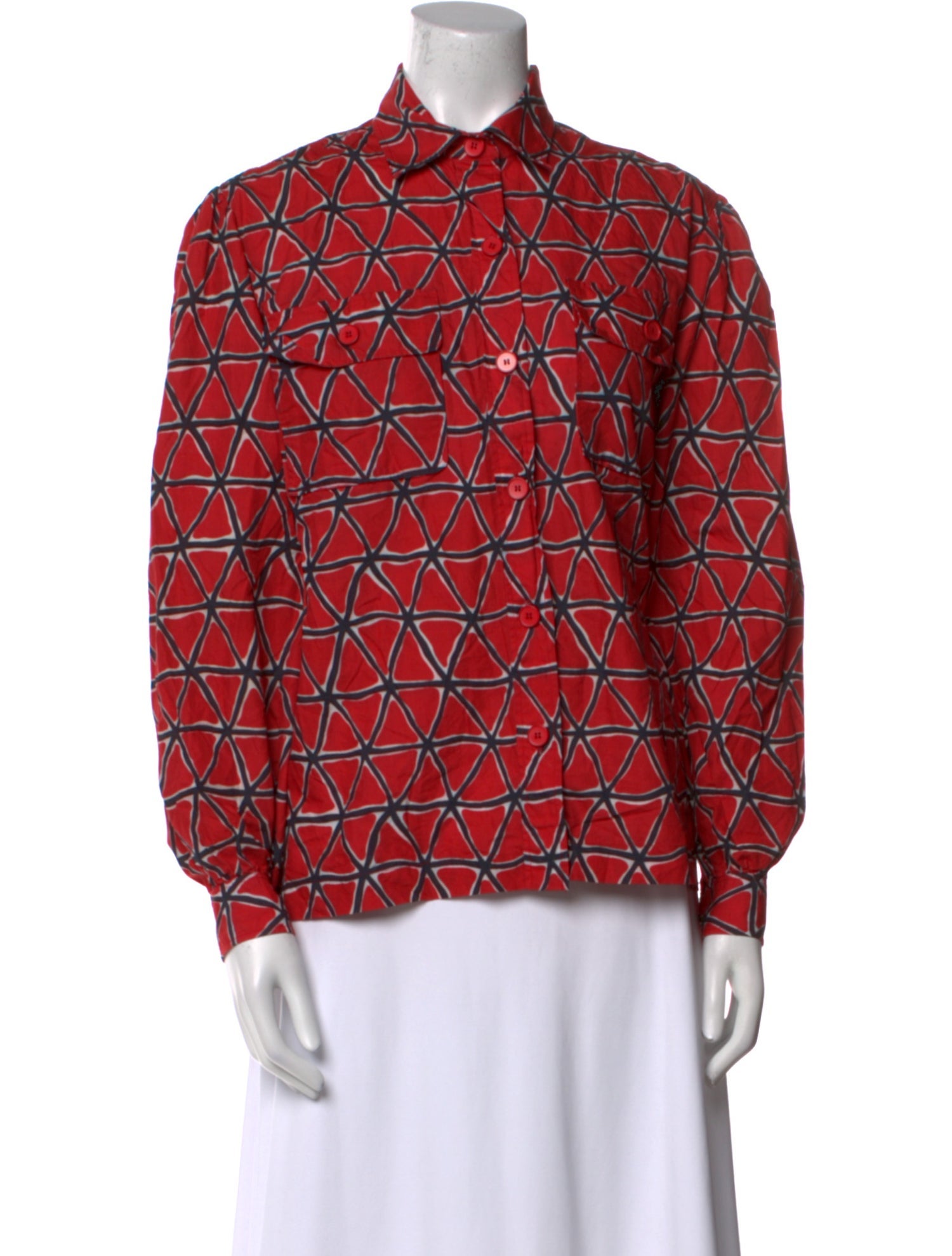 Yves Saint Laurent Rive Gauche Vintage 1980's Button-Up Top