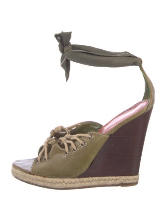 Yves Saint Laurent Rive Gauche Leather Espadrilles